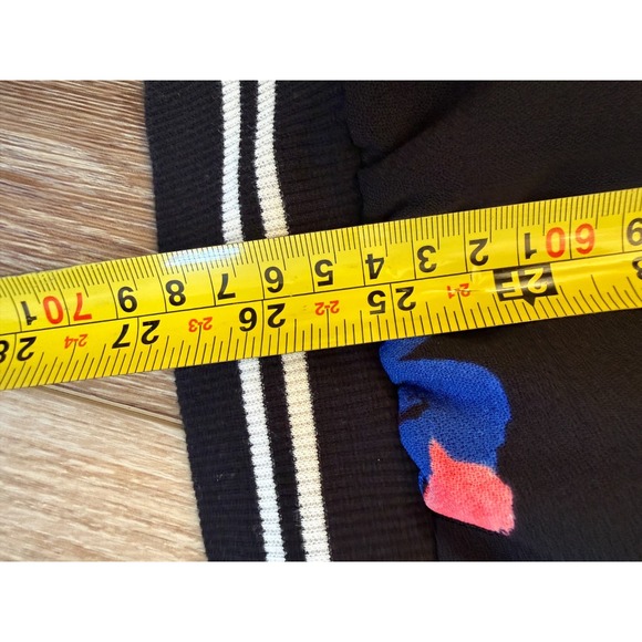 Vince Camuto Jacket Womens 2X Black Floral Bomber Full Zip Lined Pockets - Picture 12 of 13